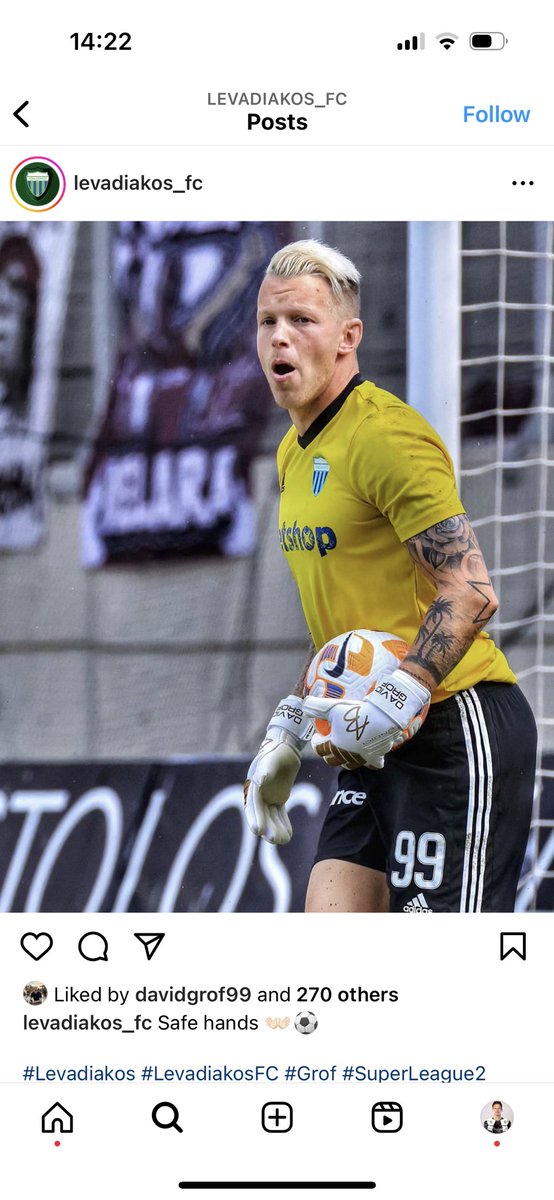 David Grof and @Levadiakos_FC pushing  for promotion to the Greek Super League! 🆎🧤

#ab1 #gk #greeksuperleague