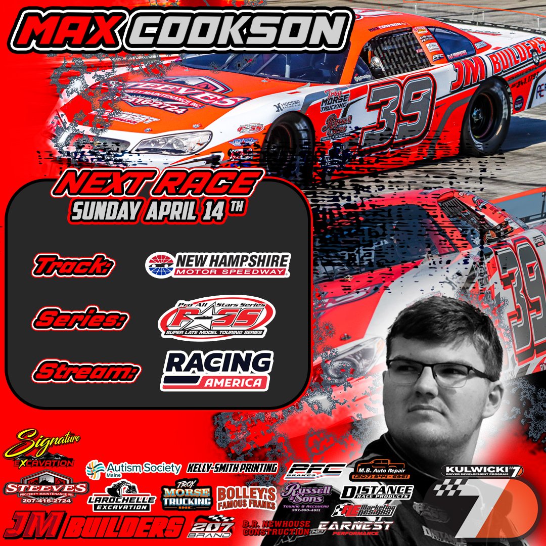 MaxJCookson's tweet image. Revving Up for Redemption

After a tough break at last weekend's @CARSTour race, MCR is back in action for the next challenge at @NHMS! 

The #39 Distance car is ready to chase the Magic. 
-Saturday's open practice
-Sunday's main event. 
- Stream Racing America TV.