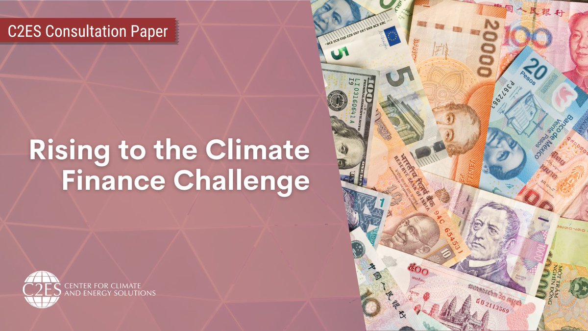 Parties must land a positive outcome on finance at #COP29. Ahead of the #WorldBank spring mtgs, C2ES considers how NCQG discussions can facilitate frank, open, & comprehensive conversation on the necessary scale of climate finance. Comments welcome! bit.ly/4aSnf7a