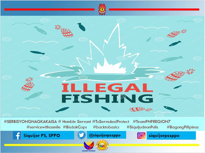 'STOP ALL TYPES OF  ILLEGAL FISHING'
#BagongPilipinas
#ToServeandProtect
#TEAMPNPREGION7
#BisdakCops
#SiquijodnonPulis
#servicewithasmile
#HumbleServant
#backtobasics