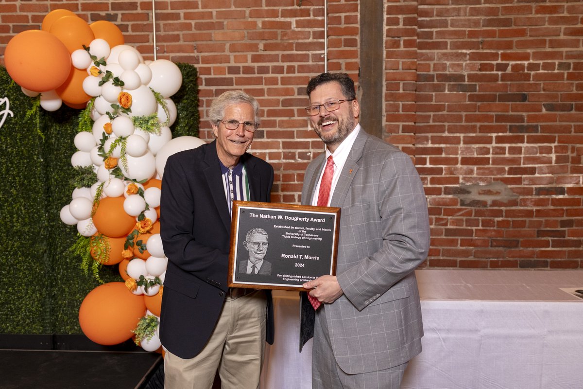 At the TCE Awards Banquet, Ronald T. Morris was honored with the prestigious Dougherty Award for his work in ensuring future generations of students will have a solid foundation for success on UT’s campus. Read more about the Morris and the award below: bit.ly/3Ji7WIW