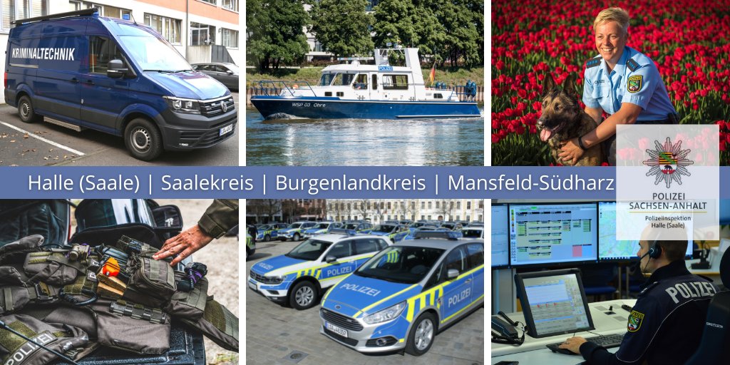 #Tagesticker 📝 Polizeimeldungen aus #HAL #SK #BLK #MSH ➡️ Halle (Saale) presse.sachsen-anhalt.de/polizeirevier-… ➡️ Saalekreis presse.sachsen-anhalt.de/polizeirevier-… ➡️ Burgenlandkreis presse.sachsen-anhalt.de/polizeirevier-… ➡️ Mansfeld-Südharz presse.sachsen-anhalt.de/polizeirevier-…