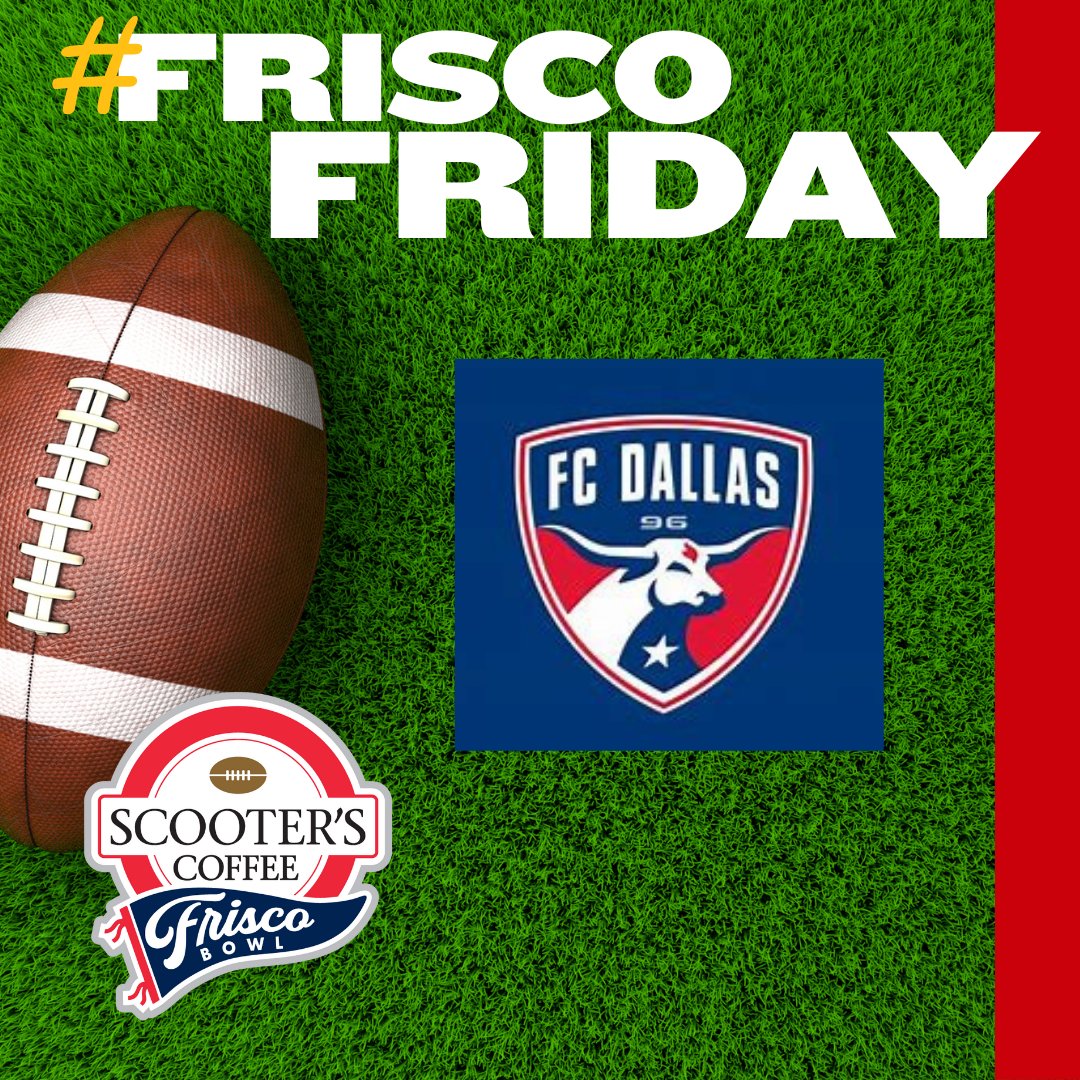 Happy #FriscoFriday! The Scooter's Coffee Frisco Bowl salutes FC Dallas.   For FC Dallas schedules, tickets and team information, visit: fcdallas.com

#Friscotx #FCdallas #Scooterscoffeefriscobowl