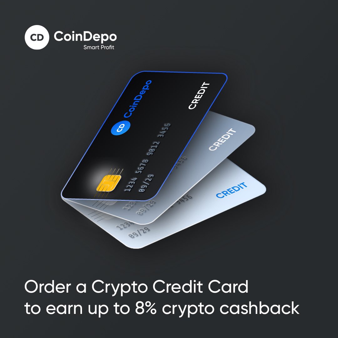 Choose a CoinDepo Crypto Credit Card and earn up to 8% cryptocurrency cashback 💳

📌 Join the waitlist now & get a 500 USDC bonus after spending $3,000 within the first 3 months

Why choose CoinDepo Credit Card?
🔸Monthly ATM withdrawal limit up to $10,000
🔹No origination /…