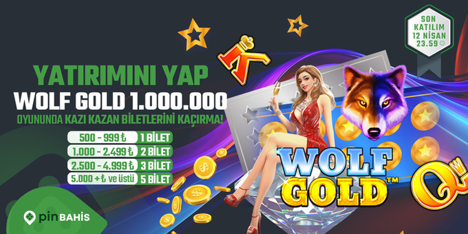 ERTESİ GÜN BİLETİN PİNBAHİS'TE 🎉 Ücretsiz biletlerin ile kazancın tadını çıkar! ✌ Wolf Gold 1.000.000 oyunundaki kazı kazan heyecanı seni bekliyor! ✅ Hemen şimdi yatırım yap t2m.io/twttrpnbhs24 Son katılım: 🗓 12 Nisan 🕞 23.59