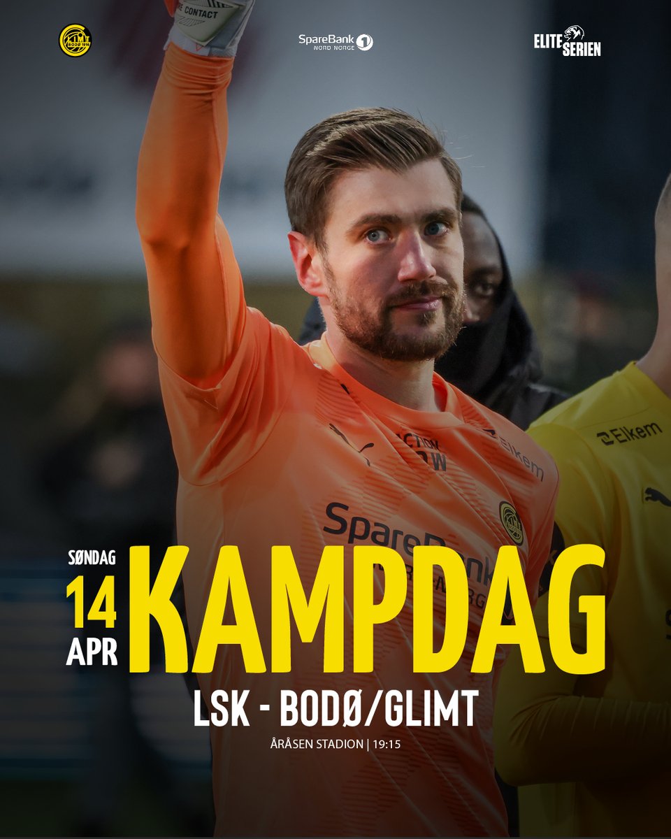 𝗞𝗔𝗠𝗣𝗗𝗔𝗚 🏆 Eliteserien 🗓️ 3. runde 🆚 Lillestrøm 🕕 19:15 🏟️ Åråsen stadion 🎫 glimt.no/billetter 📺 TV 2 Sport 1 og TV 2 Play 📻 NRK P1, NRK Sport og Radio 3 Bodø 📸 Håkon Kjøllmoen