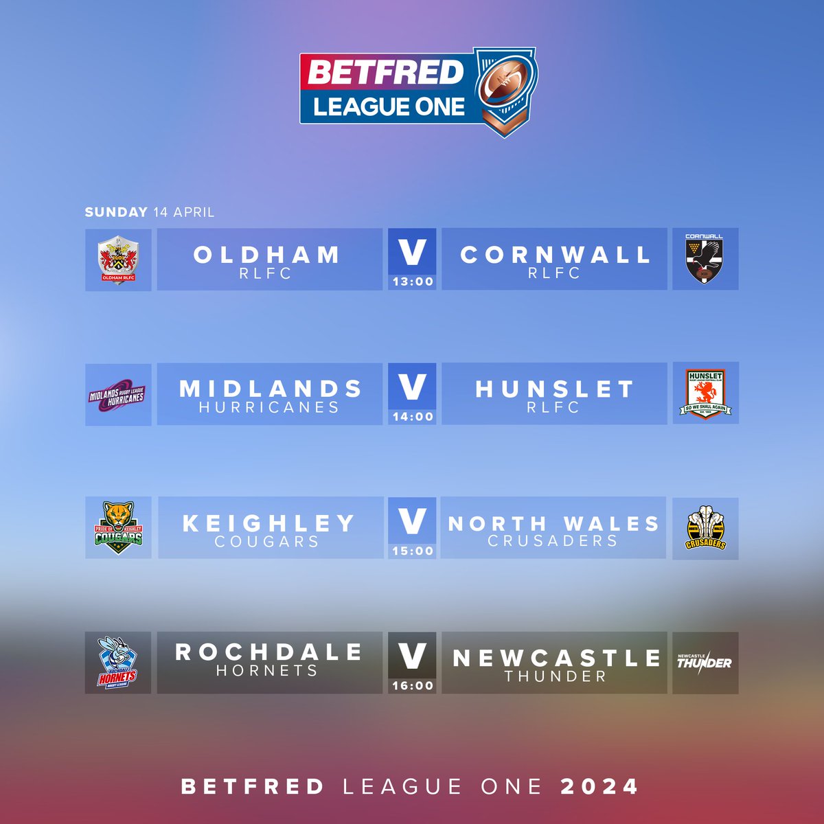 👏 @Betfred League One fixtures are ready for Round 5!