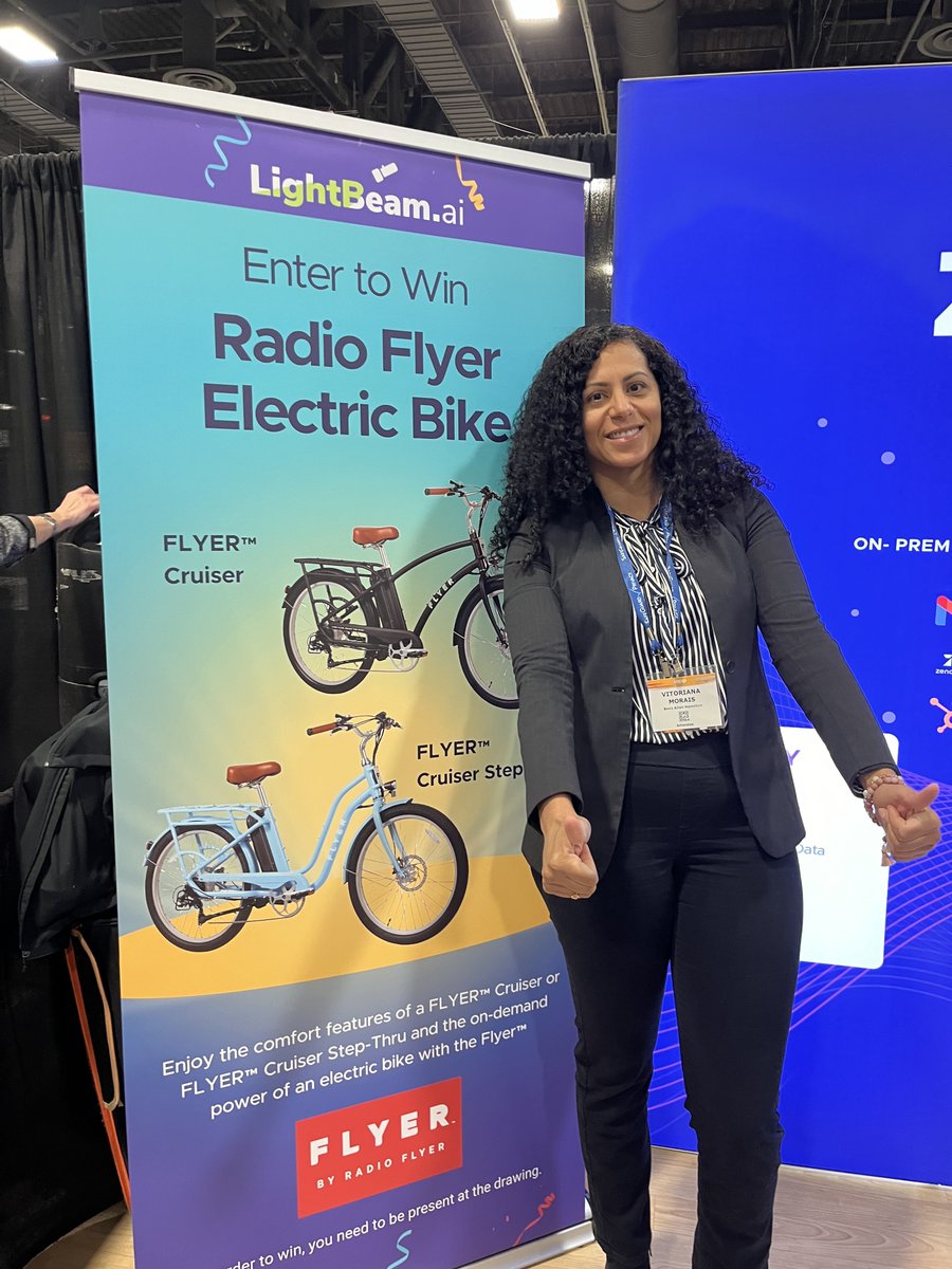 Congratulations to Vitoriana Morais for winning the e-bike giveaway! We hope you enjoy your new Flyer™ e-bike! ⚡️ It was fantastic meeting you at the IAPP - International Association of Privacy Professionals Global Privacy Summit @privacypros #iapp #privacy #ebike #giveaway