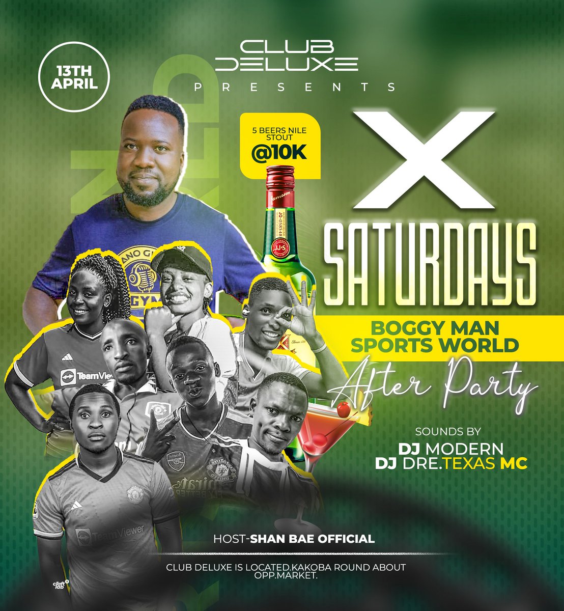 Hey mbarara pipo we present to you #X_saturdays at @ClubDeluxeMbra tomorrow 13th April come we enjoy with all ur fav DJs 5beers of Nile at 10k Ugsh only