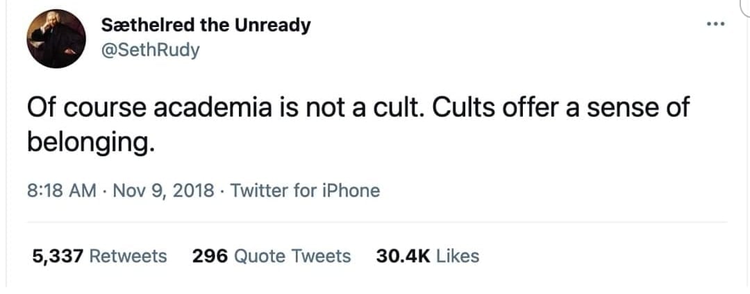 chemcoupling's tweet photo. Lol 
#cults #cult #AcademicTwitter https://t.co/9dE76QIow2