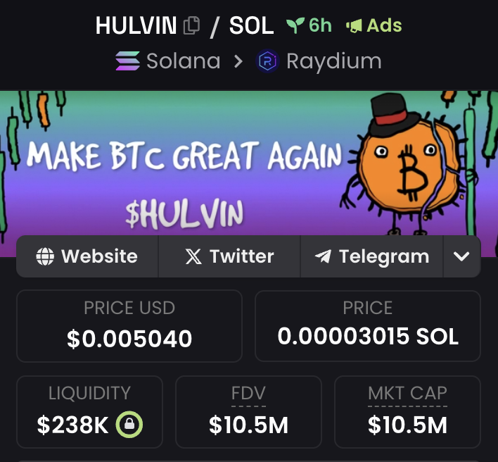 Keep fading my calls if you want to stay poor. 15x in an hour, I hope you got in. I begged you to buy $HULVIN at $640k market cap. I beg you to buy $HULVIN NOW, as there's still 50x upside. Let's send this 💩 to $500M market cap 🫡