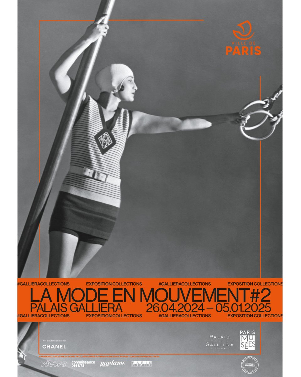 J-14 | Le #PalaisGalliera est heureux de vous présenter l’affiche de sa prochaine exposition collections « La Mode en mouvement #2 », qui se déroulera du 26 avril 2024 au 5 janvier 2025. Plus d'informations👉bit.ly/49PjKxr #GallieraCollections #LaModeEnMouvement
