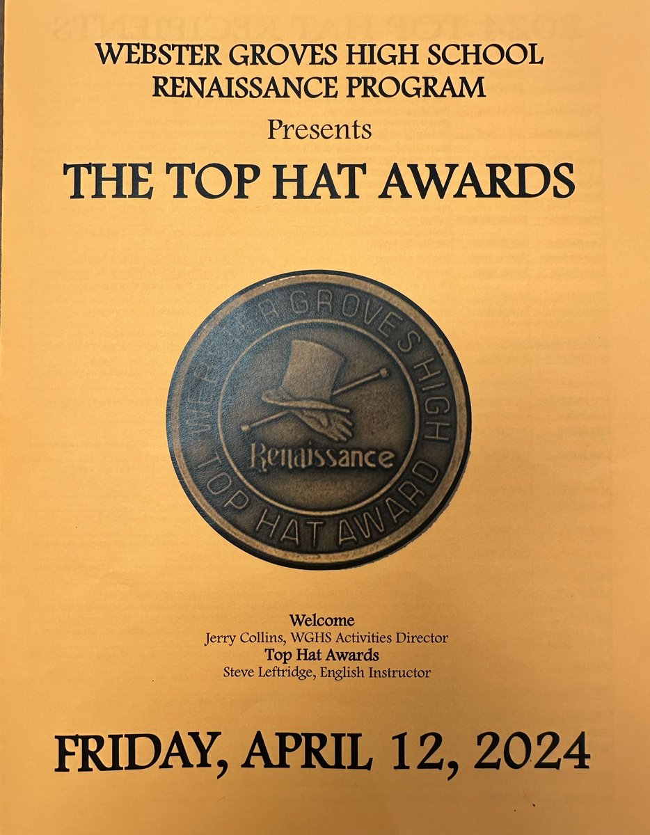 Congrats to all our guys who were selected by staff members to receive the Top Hat award this morning!