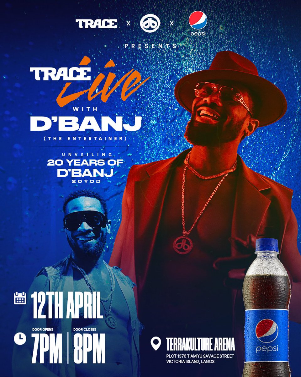 Emergency 🚨, emergency 🚨🚨 KokoMaster is shutting it down tonight at Trace Live. Follow the confam gbedu on our instagram stories as it goes down. Trace Live is proudly refreshed by Pepsi. #ThirstyForMore #TraceLiveWithDbanj #20YOD