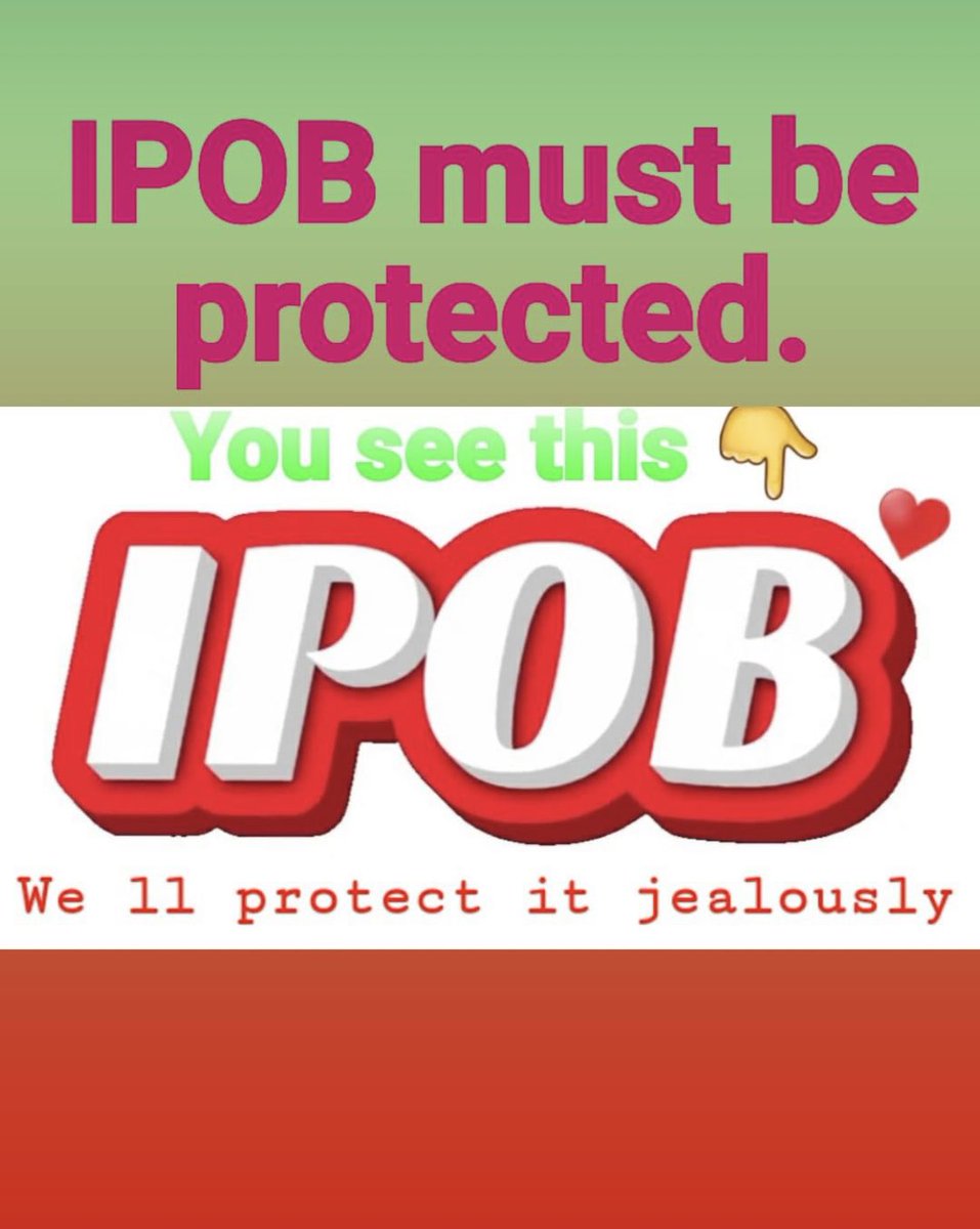 You see this #IPOB we must protect with all we have where we stop our children continue 
#FreeMaziNnamdiKanuNow 
#FreeMaziNnamdiKanuNow 
#FreeMaziNnamdiKanuNow