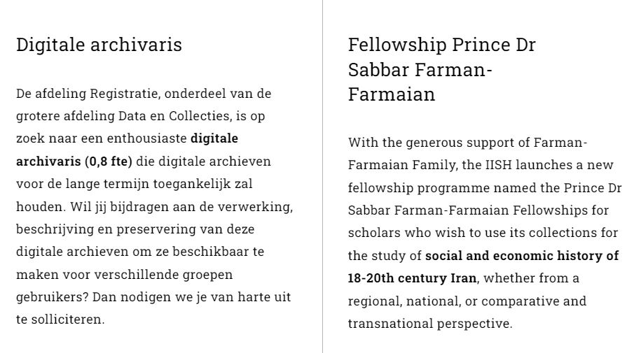 There is still time to submit your application for a role as digital archivist and the Farman-Farmaian fellowship programme! iisg.amsterdam/en/about/jobs