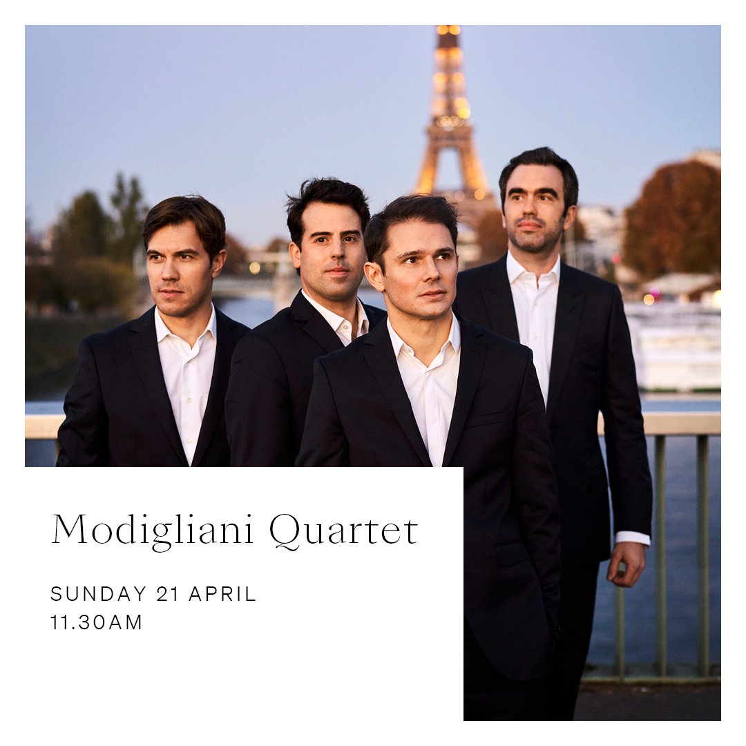 This morning at Wigmore Hall, the Modigliani Quartet perform a programme of Beethoven, Élise Bertrand and Mozart. Tickets include a free coffee, sherry or juice! ☕️🍷🧃 🕰️ 11.30am 🎟️ wigmore-hall.org.uk/whats-on/20240…