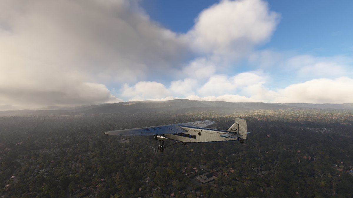 Adk0n77's tweet image. Flying up the US West Coast. Trying to get to 500 flight hours in @MSFSofficial. Only 8.49 HRS remaining.

LEG 38: HALF MOON BAY - MOUNTAIN VIEW, CA.
AIRCRAFT: FORD TRIMOTOR
DISTANCE: 53 NAUTICAL MILES 
TIME: 37 MIN
7.87 HRS to go!
#VirtualPhotography #MSFS20