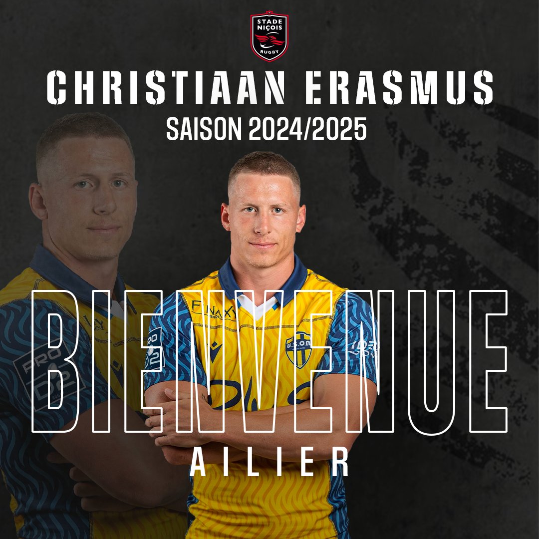 CHRISTIAAN ERASMUS REJOINT LE STADE NIÇOIS POUR LA SAISON PROCHAINE ! Retrouvez ses premiers mots ici 👉 bit.ly/3xysA57 #IssaNissa #NissaRugby