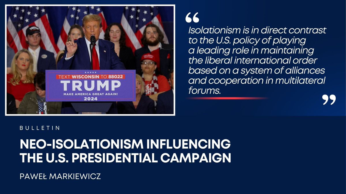 Regardless of the outcome of the upcoming presidential elections, the role of neo-isolationist demands in the body politic are likely to increase, which will directly affect future defence policies and strategies, along with U.S. involvement, in Europe and other regions. Read…