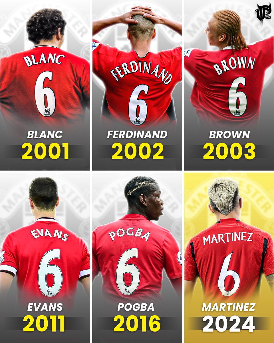 The No. 6️⃣ shirt at #MUFC over the years
