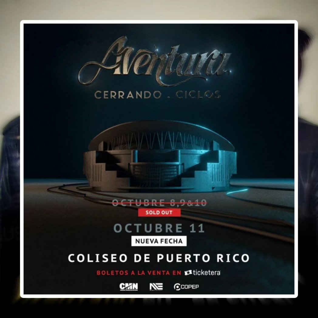 ¡ @Aventura NO ESTÁ DEJANDO CAMARONES PA' NADIE! y abren 4ta función para el próximo viernes 11 de octubre en el Coliseo de PuertoRico 🔥🔥🔥. Boletos a la venta YA! en @ticketera . #MoluscoTVNews #ElMolu🎧