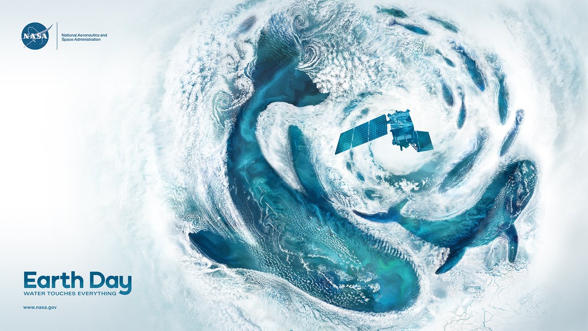 Water touches everything 🌎 The 2024 #EarthDay poster celebrates one of the most unique parts of our planet – the ocean. Made with satellite images from @NASA missions, it reminds us of the ocean’s beauty and its importance in our lives. Download: go.nasa.gov/43YAYH1