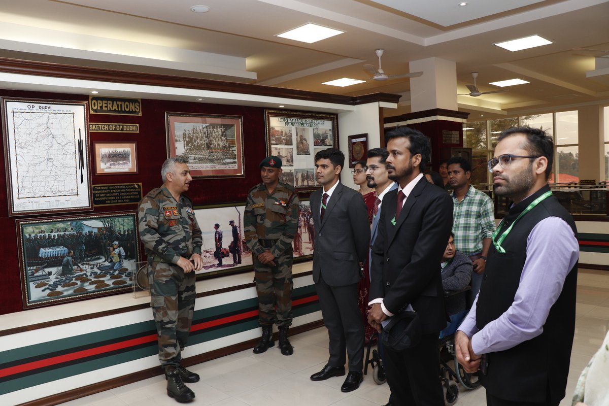 Officer trainees were honoured to have been hosted at Assam Rifles HQ, Shillong. They were briefed on the history and challenges faced by the Assam Rifles. The OTs visited war memorial and Assam Rifles museum that displays the valour and courage of Assam Rifles. @official_dgar