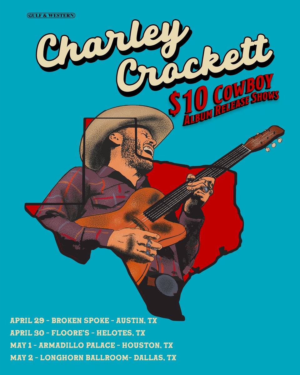 Come out for my special $10 Cowboy album release shows in Texas. Limited tickets start at $10. Presale begins on Monday at most venues with code 10cowboy.