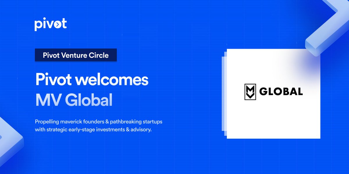 ⚡️Welcome MV Global, to the Pivot Venture Circle⚡️ 🎉 We are super excited to welcome @buildwithMV - MV Global - a leading Web3 VC, to the Pivot Venture Circle! .@buildwithMV actively supports early-stage #Web3 businesses & high-potential projects, on their growth journey,…