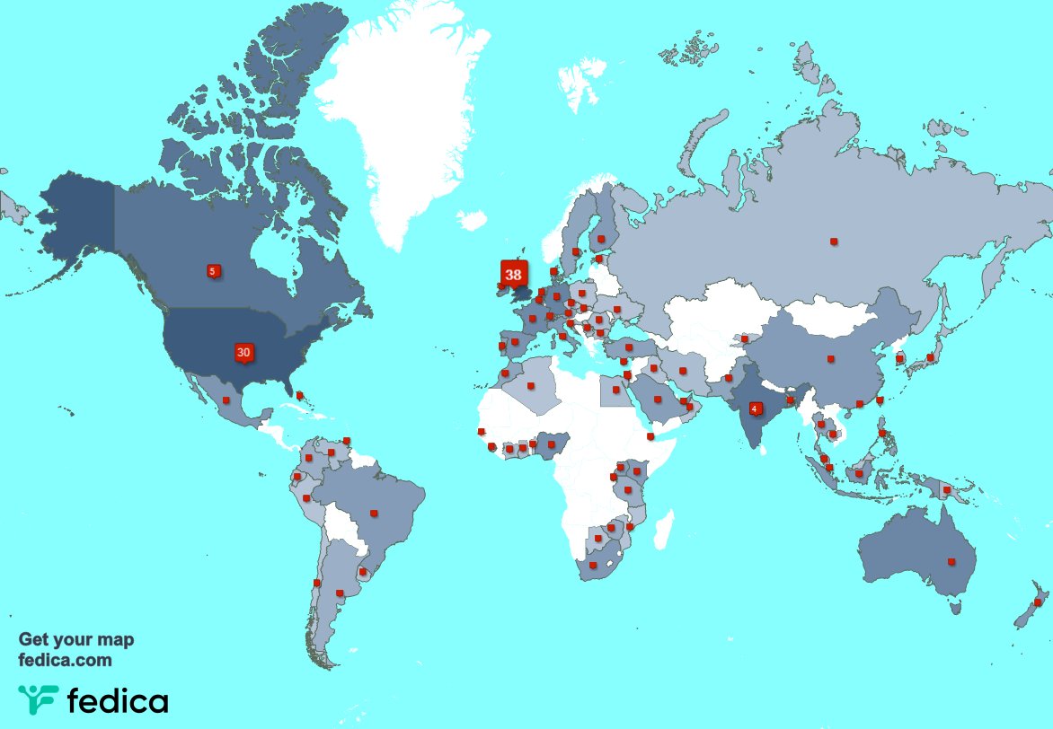 We have 3 new followers from UK. 🇬🇧, and more last week. See fedica.com/!davefood