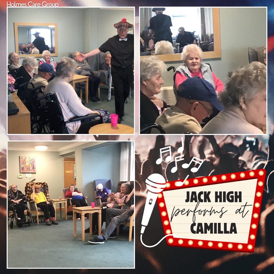 Camilla residents loved their recent Jack High concert! 🎤🎶 #CareHomeActivities #carehomesuk #socialcare #nursinghome