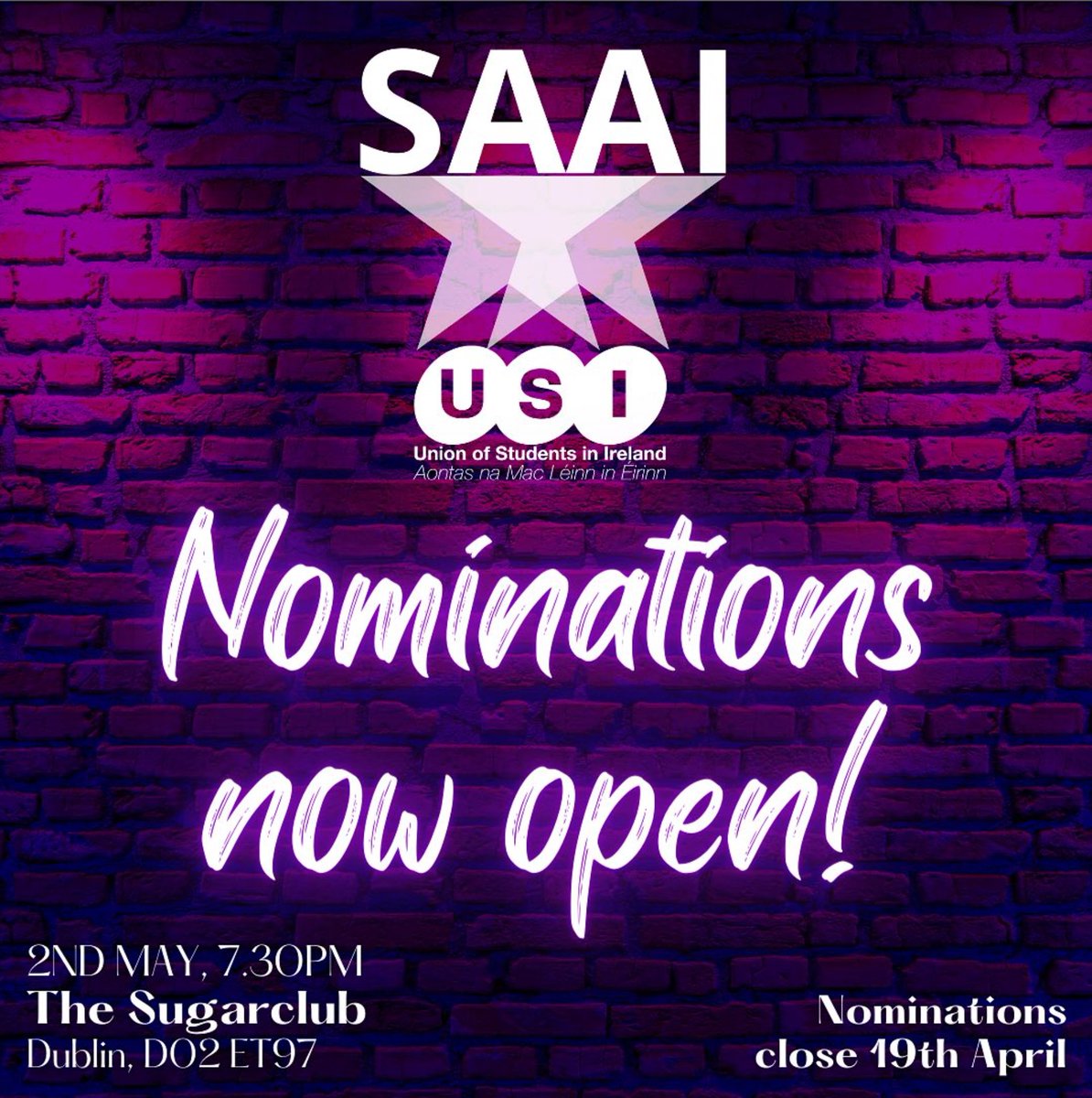 Do you know a student or student rep that has made an exceptional contribution to students or society this year? @TheUSI have opened nominations for the 2024 Student Achievement Awards! Go to the USI website to submit your nomination before 19/04: bit.ly/3xAGBzh