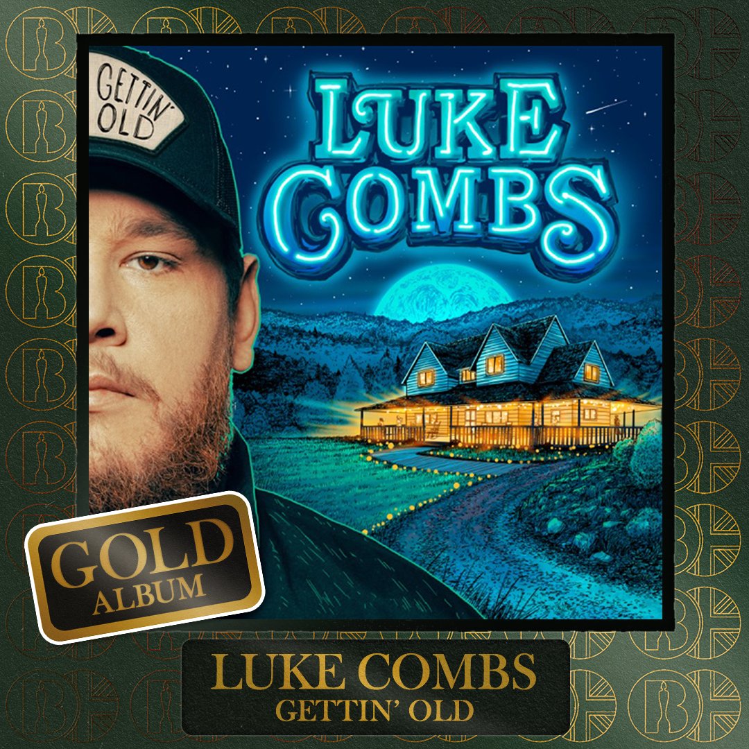 'Gettin' Old', the album by @lukecombs, is now #BRITcertified Gold