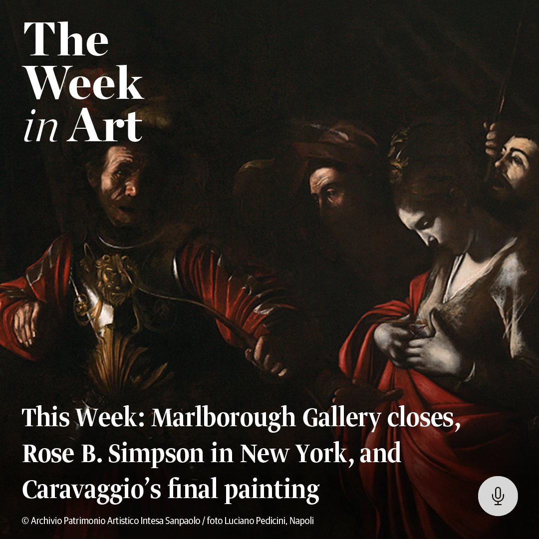 In this week’s ep of The Week in Art podcast: we look back at the history of Marlborough Gallery amid closing announcement, discuss a thought provoking new installation by Rose B. Simpson in New York, and explore Caravaggio’s final painting Listen now: plinkhq.com/i/1525997434?t…