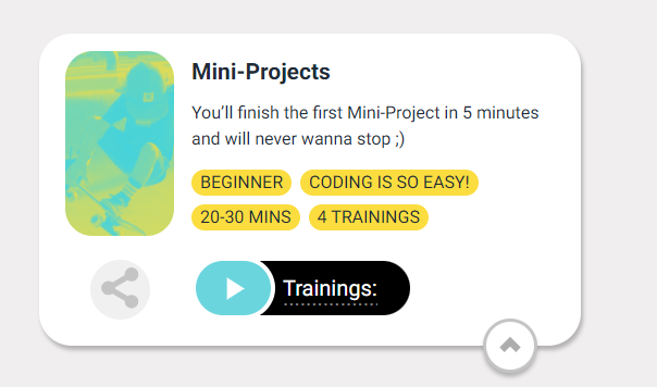 codejika's tweet image. Are you curious about coding but find it intimidating? At CodeJIKA.org, try out our Mini Projects - these are simple and enjoyable way to dive into the world of coding!
me.codejika.org/rocket/C1/P0/T0