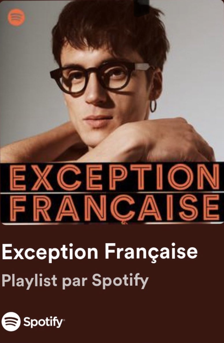 Merci @spotifyfrance ! #exceptionfrancaise #playlist #chanson #paslesmots open.spotify.com/playlist/37i9d…