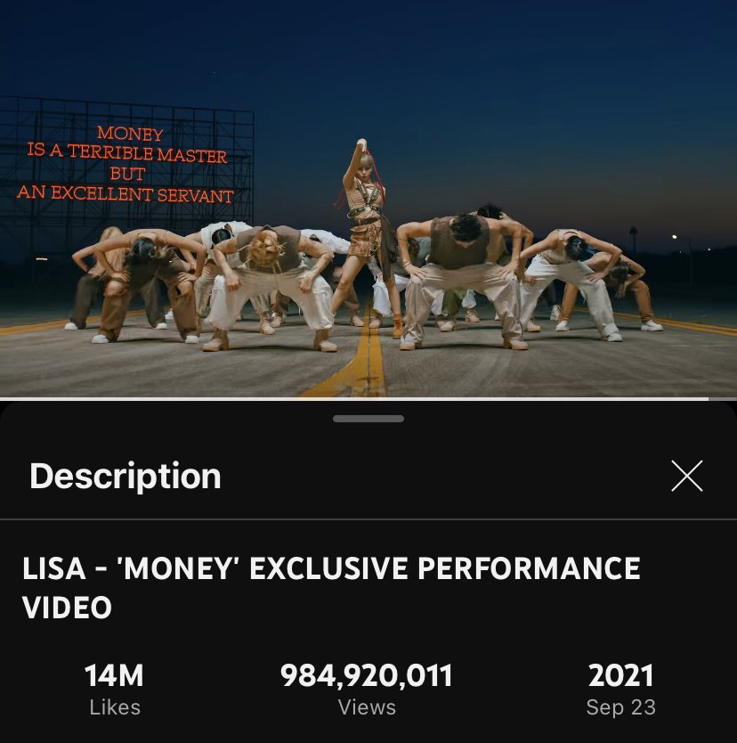 🏁#MONEY : 15,079,989M 🔜1B 984M☑️ 79,989 views 🔜 985M views !!! 🚨 🔺อัปเดต: วันนี้เราทำยอดวิวรายวันไปได้ 329,557 views (-4,639) ถ้าทำยอดวิวรายวันประมาณยอดของวันนี้ เราจะใช้เวลา 46 วัน หรือประมาณ 1 เดือนครึ่ง ในการทุบยอดวิว 1 พันล้านค่ะ! คืนนี้ใครมีเวลาว่าง มาปาร์ตี้กันค่าา…