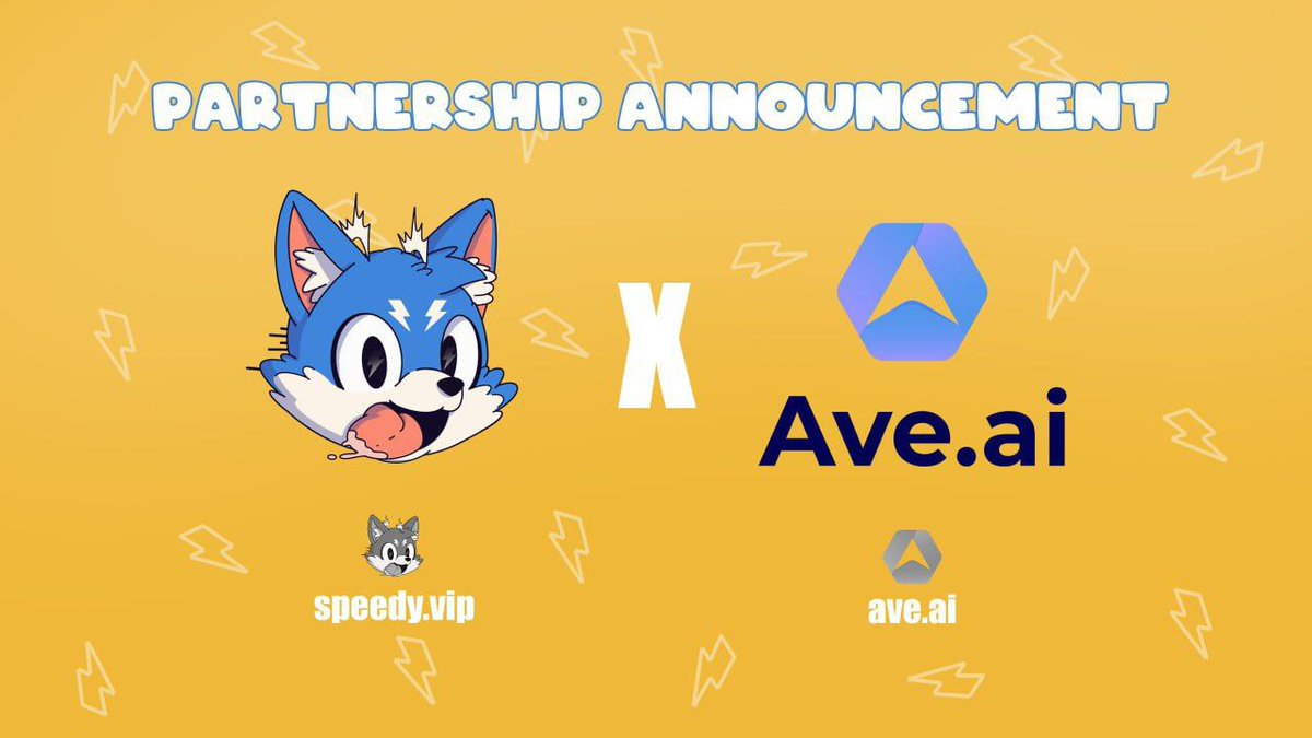 🎉We are glad to announce the partnership with @speedyonftm 👉 ave.ai/token/0x0ce12a… Speedy, the fastest dog on the planet,on the fastest blockchain. #FTM #SPEEDY #MEME