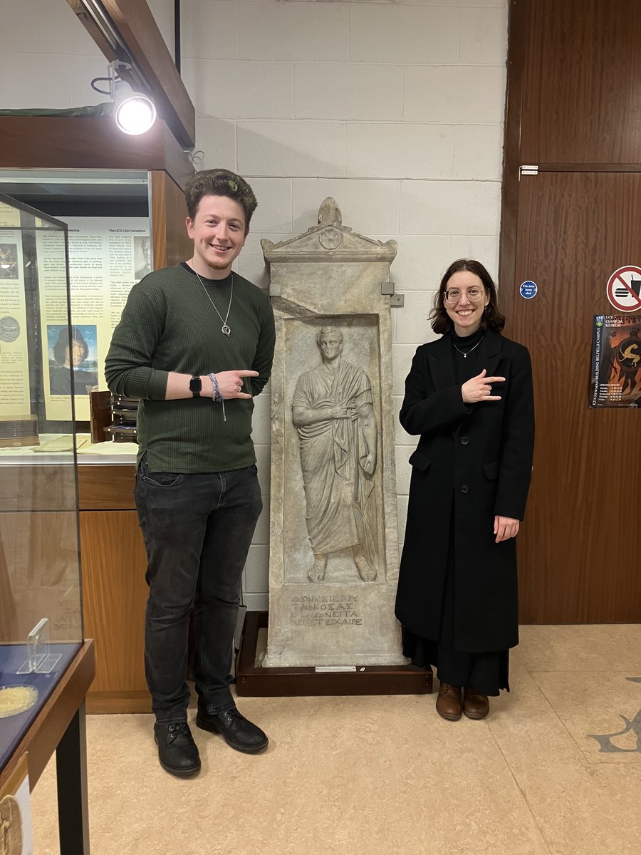 Flush with the success of the event, the society's auditors, past and present, rocked into #UCDClassicalMuseum (K216) to pay special homage to Dionysios of Ascalon