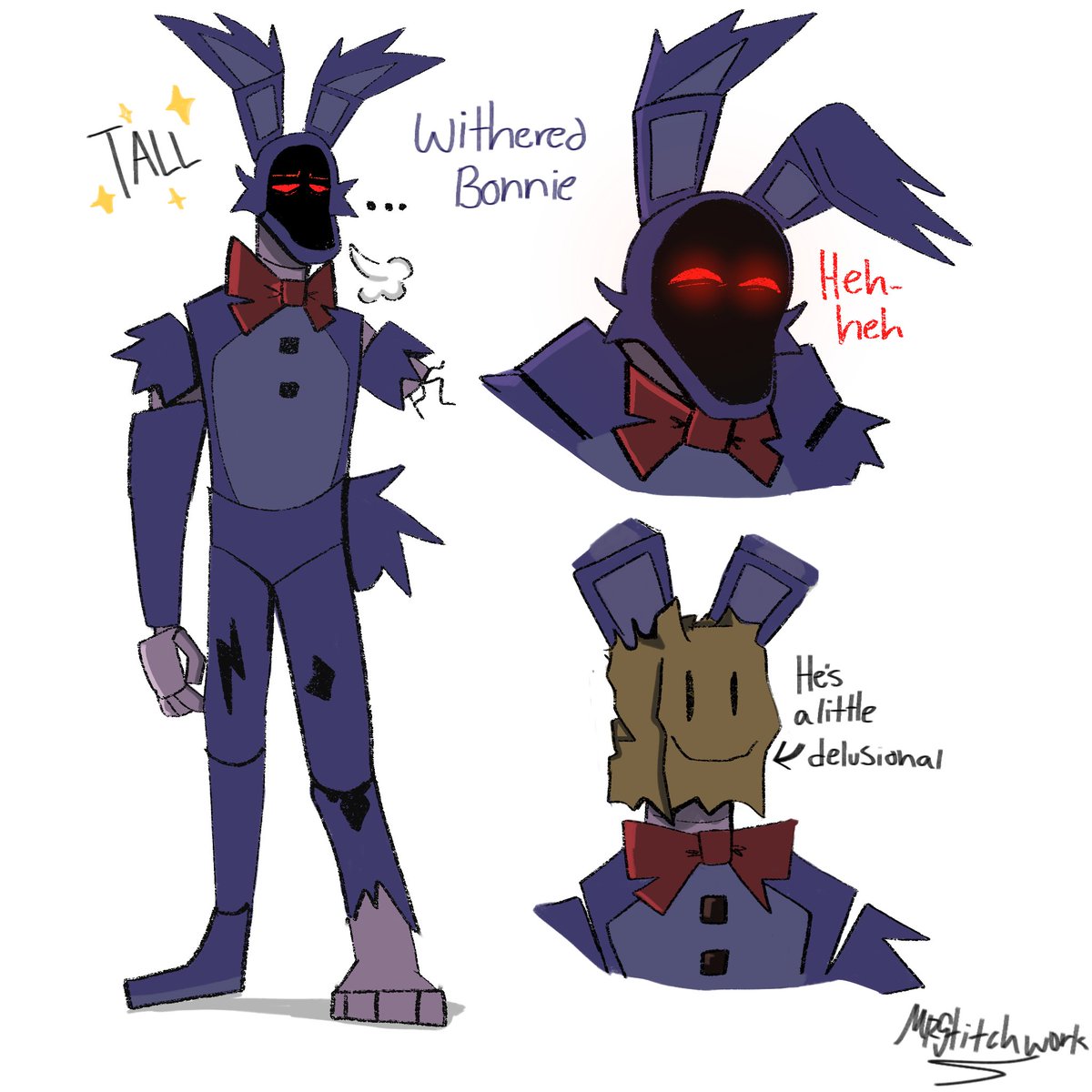 Withered Bonnie because he’s my favorite <3 #FNAF #fnaf2 #fnaffanart #witheredbonnie