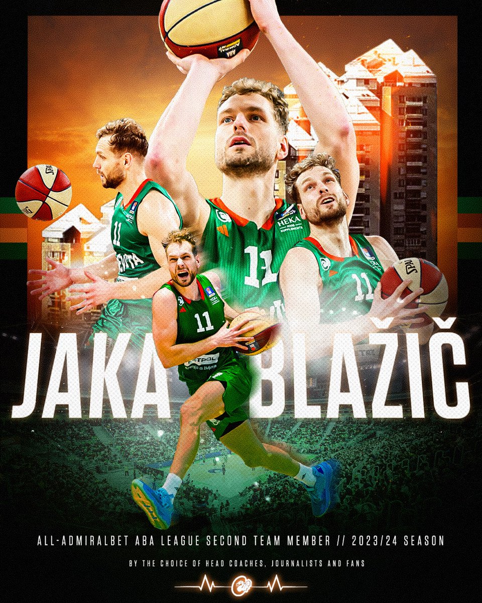 Captain @JakaBlazic has been selected into the regional league second team for the 2023/24 season! Congrats, Jaka! 🐲🐲 #ZmajevaDruzina | #ABALiga