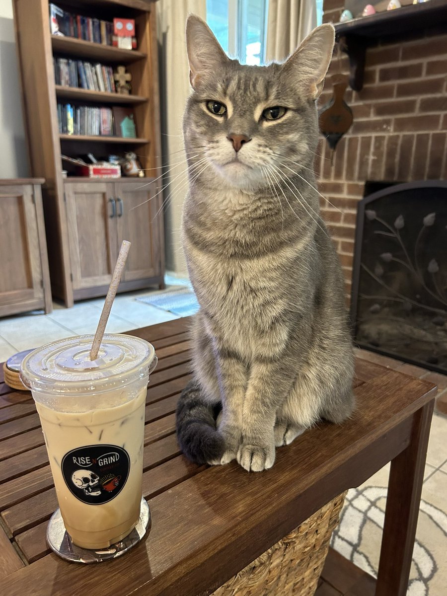 When you find out there is a new, small business, coffee truck, right around the corner from your house on your work from home day!