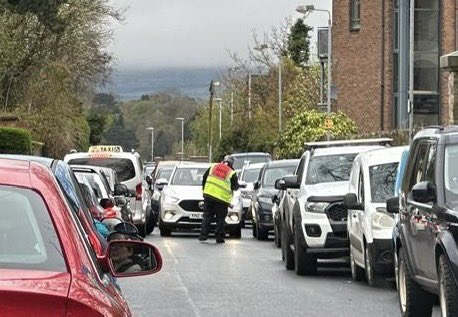 Another morning, another traffic jam in Carolan Road. A complete standstill, with residents not able to get to work or leave their own children to school. I have written to the Department again today requesting intervention.