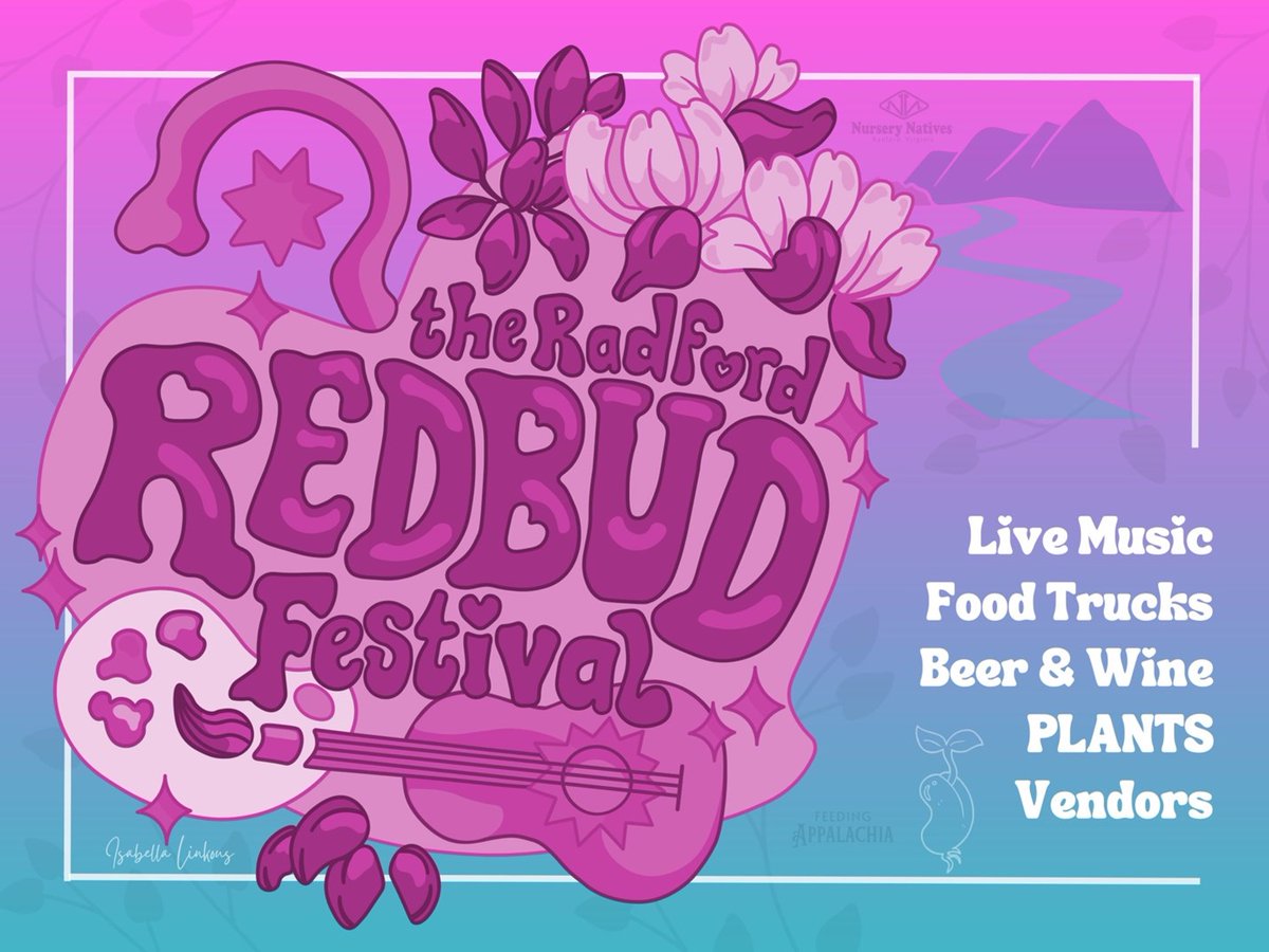 Festival of🌮food, 🖼art, 🪴plants &🎶music, don't miss the Radford Redbud Festival:  blog.desisowers.com/2024/04/11/adv…
.
#AdventuresintheNewRiverValley #RadfordRedbudFestival #radfordva #radfordvirginia #newrivervalley #newrivervalleyva #dreamhomedesi #food #art #plants #music