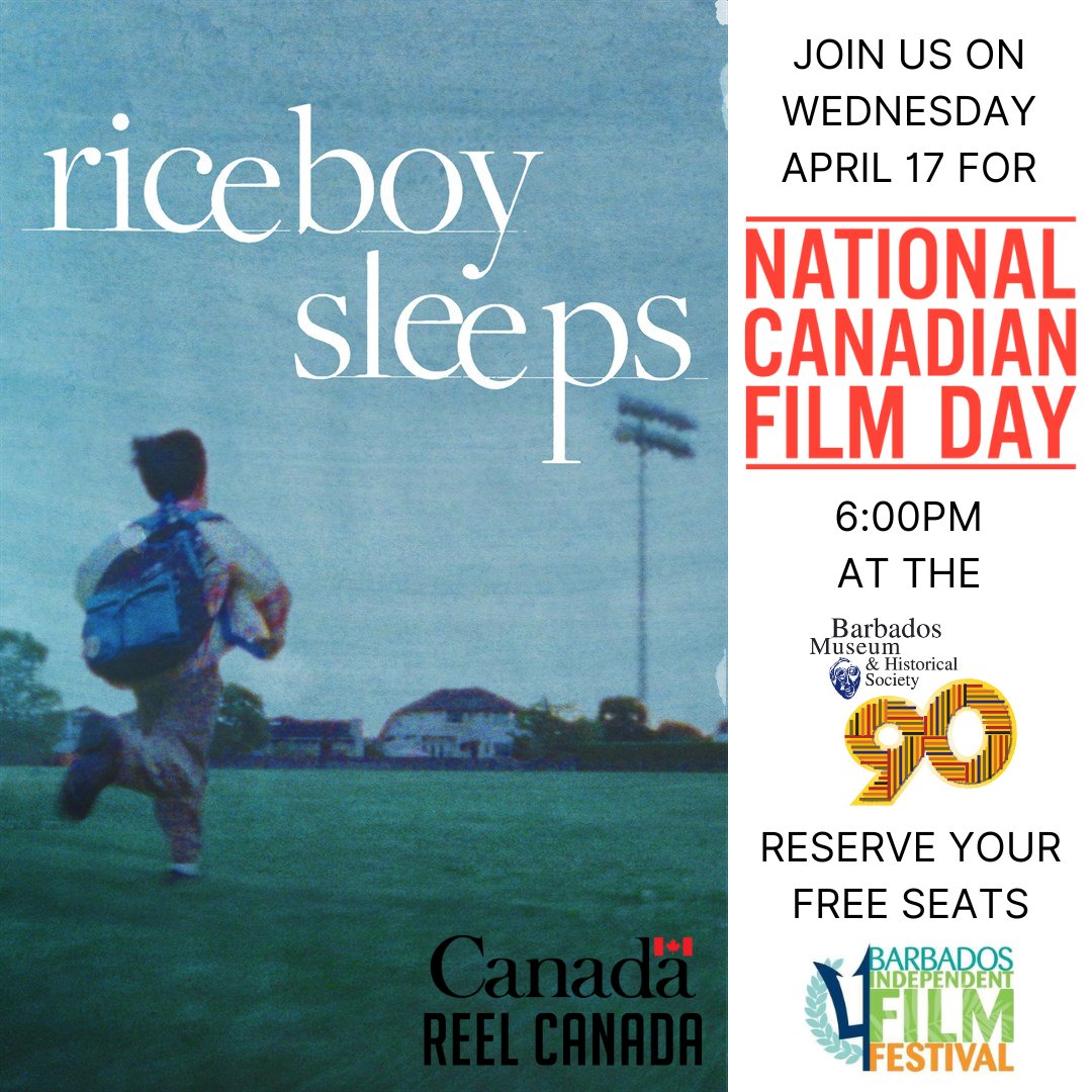 Canada in Barbados and the OECS (@canhcbarbados) on Twitter photo #Barbados 🇧🇧 are you ready for our #CanFilmDay 🇨🇦 movie night?
📽️ Riceboy Sleeps
📅 Wednesday, April 17
⏰ 6:00 PM
📍 <a href="/BarbadosMuseum/">Barbados Museum</a>
💲 FREE
Reserve your spot!
🎟️forms.gle/57mQPCnoNrTGto…
Watch the trailer 🎬 youtu.be/Ri7k0igTUVA
<a href="/CanFilmDay/">National Canadian Film Day</a> <a href="/REELCANADA/">REEL CANADA 🍁</a> <a href="/BarbFilmFest/">Barbados Film Festival</a> #Barbados 🇧🇧 are you ready for our #CanFilmDay 🇨🇦 movie night?
📽️ Riceboy Sleeps
📅 Wednesday, April 17
⏰ 6:00 PM
📍 <a href="/BarbadosMuseum/">Barbados Museum</a>
💲 FREE
Reserve your spot!
🎟️forms.gle/57mQPCnoNrTGto…
Watch the trailer 🎬 youtu.be/Ri7k0igTUVA
<a href="/CanFilmDay/">National Canadian Film Day</a> <a href="/REELCANADA/">REEL CANADA 🍁</a> <a href="/BarbFilmFest/">Barbados Film Festival</a>