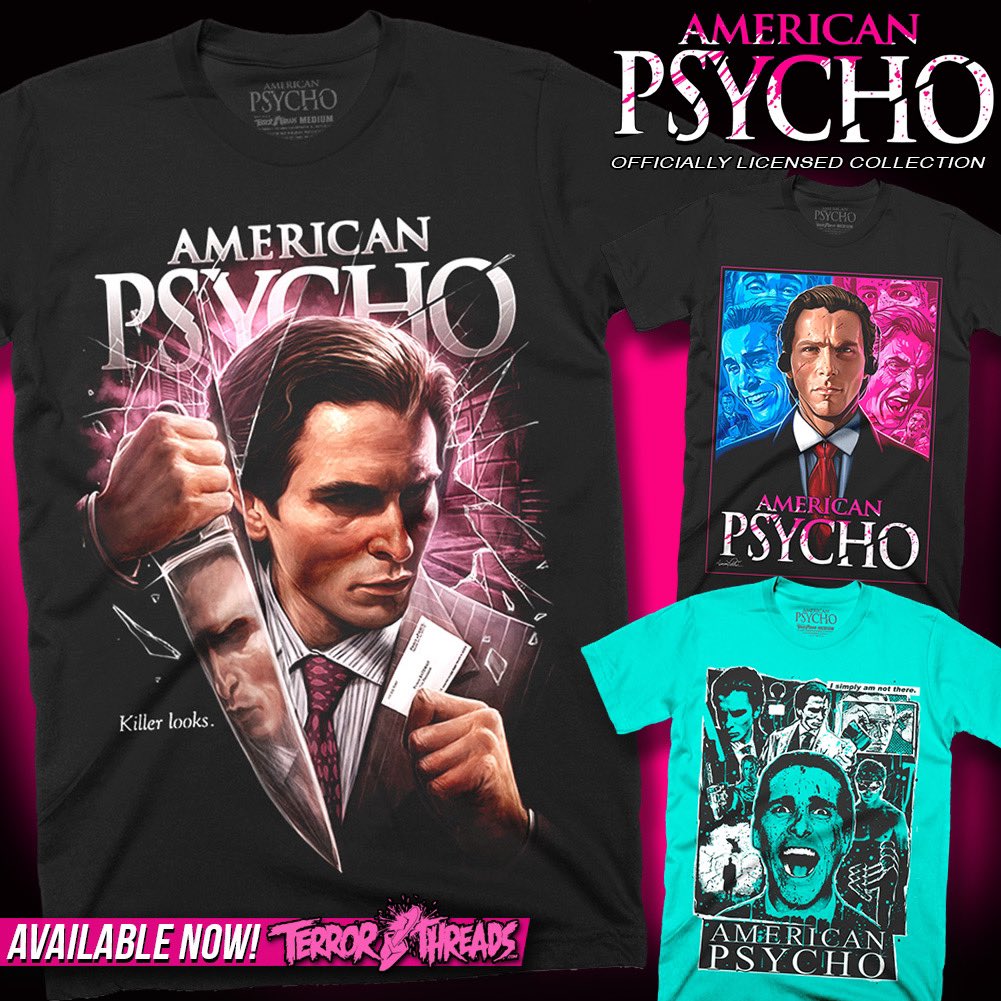 Don’t miss out!! Preorder for our officially licensed, American Psycho collection ends this Sunday at midnight! This is the ONLY time to guarantee your purchase. Grab yours while you still can by clicking on the link in our profile or shop, TERRORTHREADS.COM🔪