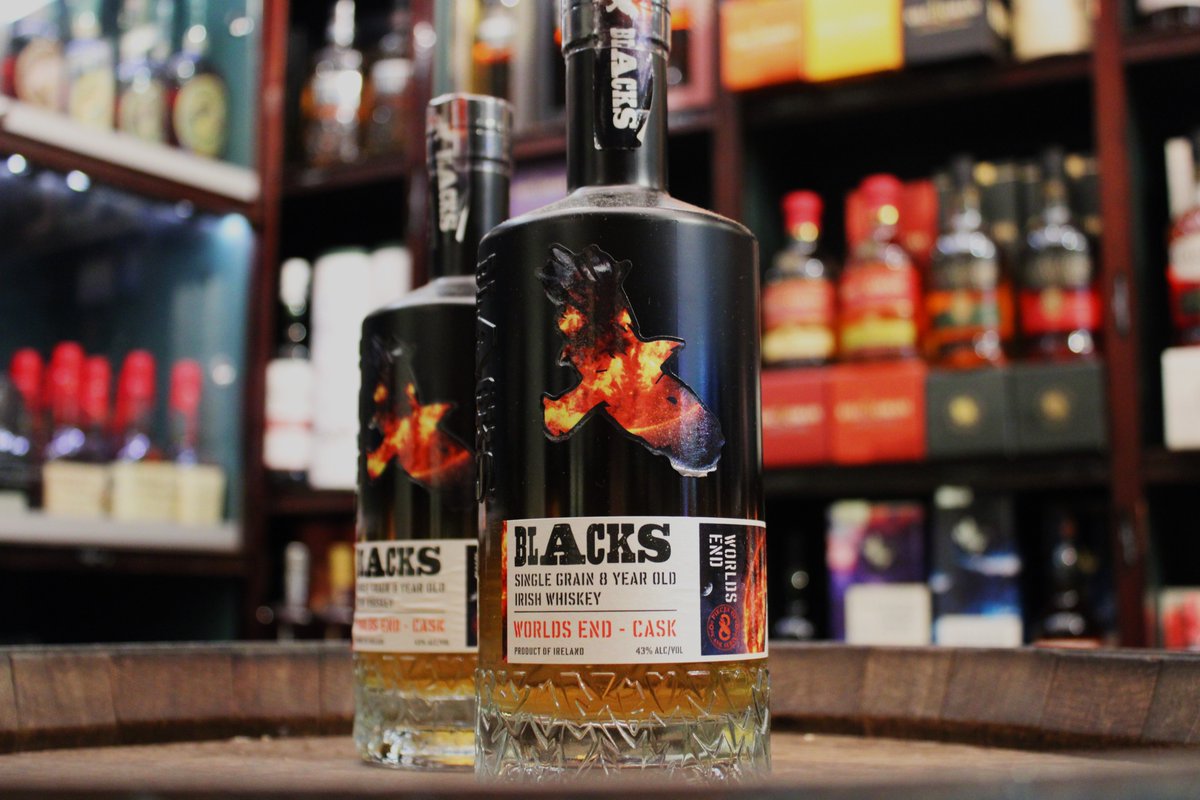 Blacks Single Grain 8 Year Old Worlds End Imperial Stout 🍺 Blacks have taken their 8 year old single grain Irish Whiskey and matured it in casks that once held their iconic imperial stout Worlds End. The result is one smooth and balanced whiskey! €66 bit.ly/3xz9zPV