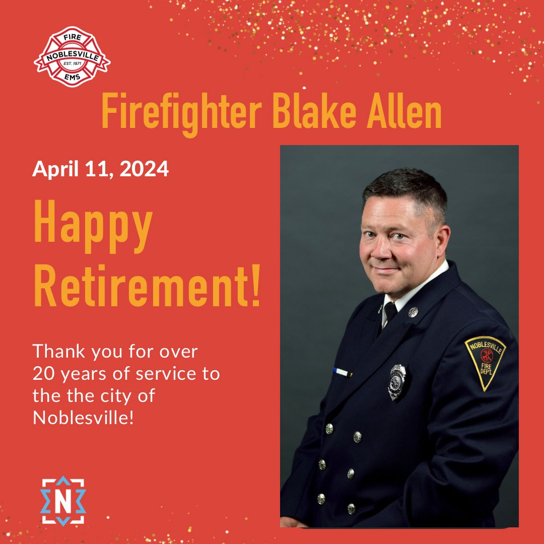 Firefighter Blake Allen has hung up his gear for the last time after serving this great community for 20 years. We would like to recognize the time and effort. Please join us in congratulating Firefighter Blake Allen on his retirement, and wish him the best luck in the future
