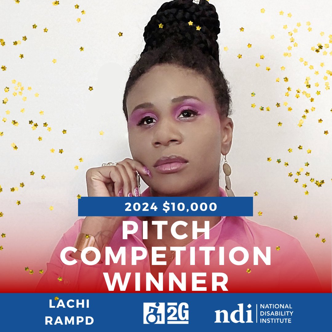 We Won! 🎉Congrats to CEO @LachiMusic and the RAMPD team for winning $10K in @2GetherInternatl's fierce Pitch Competition sponsored by @NDI. Let's keep showing the #music industry that #disability is a competitive asset! Cheers to continuing our fast-growing mission!🎉 #RAMPDup